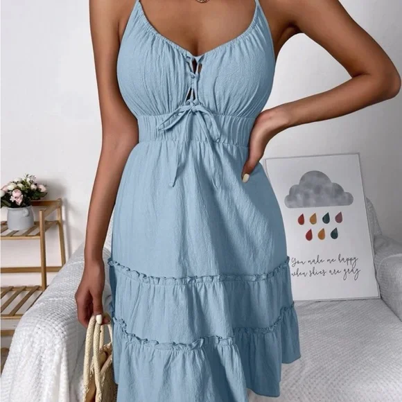 Ruffled Pastel Dress - Picture 4 of 5